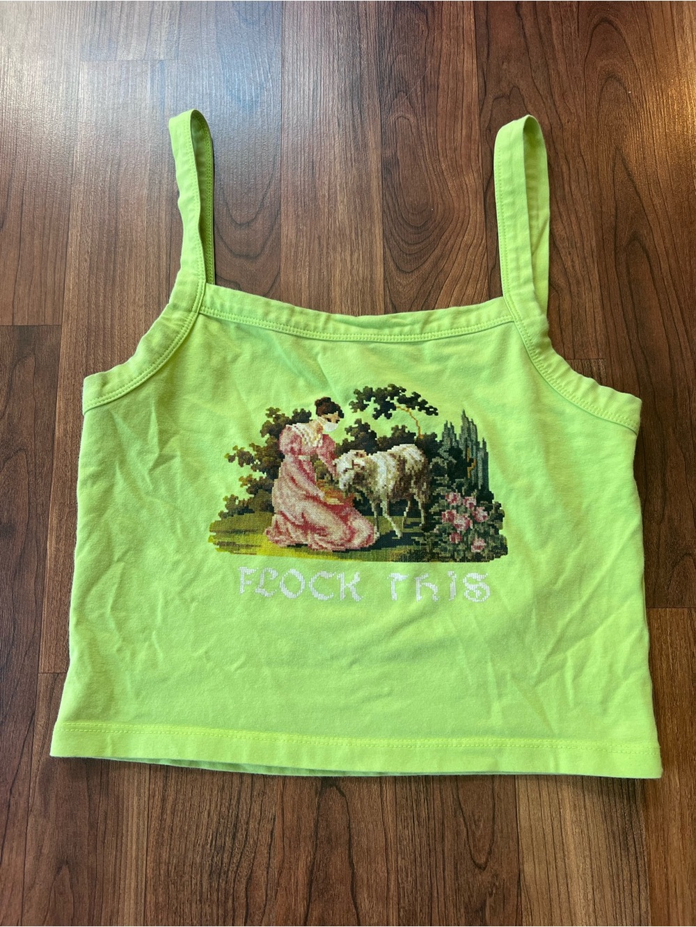 ‘Flock This’ Neon Green Crop Top